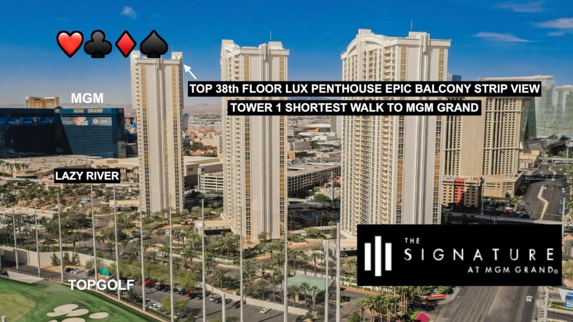 Signature Mgm Top 38Th Floor Penthouse Lux+ Best Balony Strip View Suite + No Resort Fee Las Vegas Zewnętrze zdjęcie